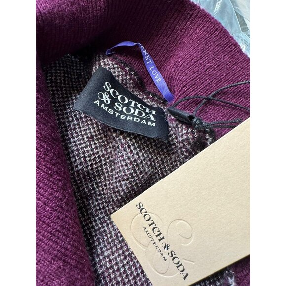 Scotch & Soda Medium Wool Alpaca Blend Half-Zip Pullover Jacquard Sweater NEW - Picture 10 of 14